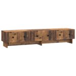 vidaXL TV skrinka Staré drevo 147 x 34,5 x 30 cm Kompozitné drevo – Obrázok 2