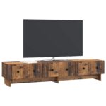 vidaXL TV skrinka Staré drevo 147 x 34,5 x 30 cm Kompozitné drevo – Obrázok 3
