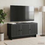vidaXL TV skrinka Čierna 99 x 34,5 x 50 cm Kompozitné drevo