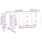 vidaXL TV skrinka Čierna 99 x 34,5 x 50 cm Kompozitné drevo – Obrázok 12