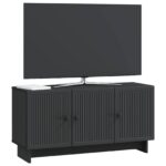 vidaXL TV skrinka Čierna 99 x 34,5 x 50 cm Kompozitné drevo – Obrázok 3
