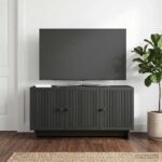 vidaXL TV skrinka Čierna 99 x 34,5 x 50 cm Kompozitné drevo – Obrázok 4