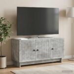 vidaXL TV skrinka Betónovo sivá 99 x 34,5 x 50 cm Kompozitné drevo
