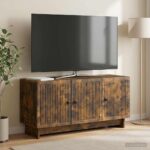 vidaXL TV skrinka Dymový dub 99 x 34,5 x 50 cm Kompozitné drevo – Obrázok 4