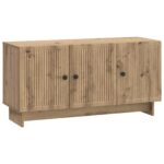 vidaXL TV skrinka Dub artisan 99 x 34,5 x 50 cm Kompozitné drevo – Obrázok 2