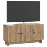 vidaXL TV skrinka Dub artisan 99 x 34,5 x 50 cm Kompozitné drevo – Obrázok 3