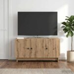 vidaXL TV skrinka Dub artisan 99 x 34,5 x 50 cm Kompozitné drevo – Obrázok 4