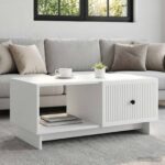 vidaXL Konferenčný stolík Biela 90 x 50 x 40 cm Kompozitné drevo