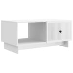 vidaXL Konferenčný stolík Biela 90 x 50 x 40 cm Kompozitné drevo – Obrázok 2