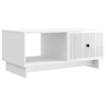 vidaXL Konferenčný stolík Biela s vysokým leskom 90 x 50 x 40 cm – Obrázok 2