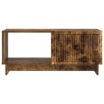 vidaXL Konferenčný stolík Dymový dub 90 x 50 x 40 cm Kompozitné drevo – Obrázok 5