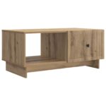 vidaXL Konferenčný stolík Dub artisan 90 x 50 x 40 cm Kompozitné drevo – Obrázok 2