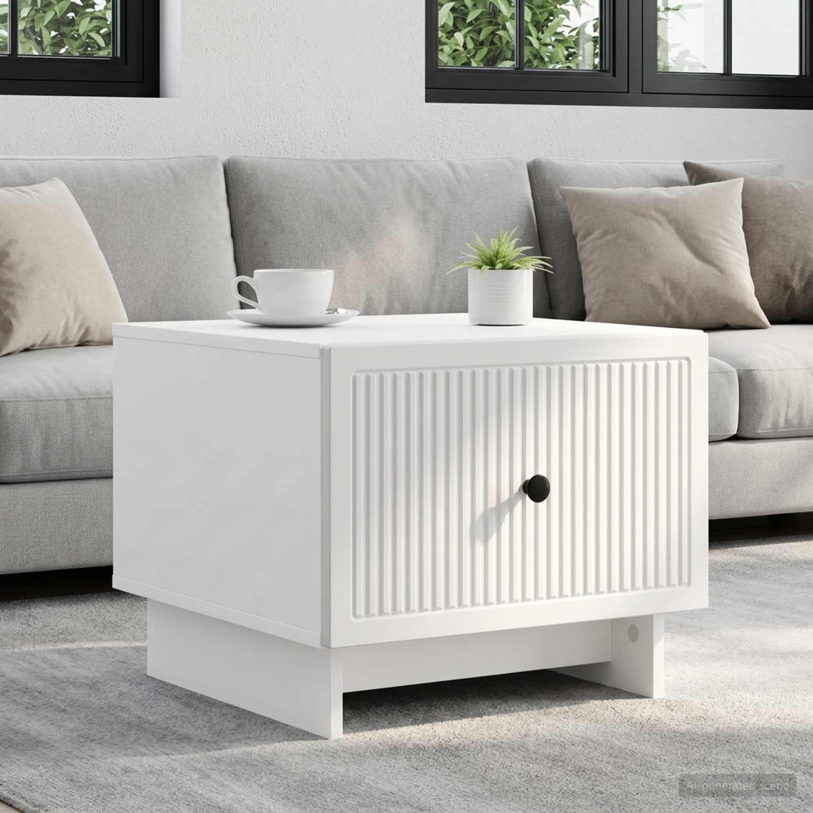 894045_1.jpg vidaXL Konferenčný stolík Biela 49 x 50 x 40 cm Kompozitné drevo – Obrázok 1