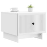 vidaXL Konferenčný stolík Biela 49 x 50 x 40 cm Kompozitné drevo – Obrázok 3