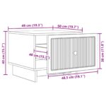 vidaXL Konferenčný stolík Čierna 49 x 50 x 40 cm Kompozitné drevo – Obrázok 10