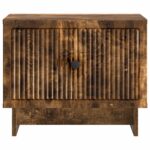 vidaXL Konferenčný stolík Dymový dub 49 x 50 x 40 cm Kompozitné drevo – Obrázok 5