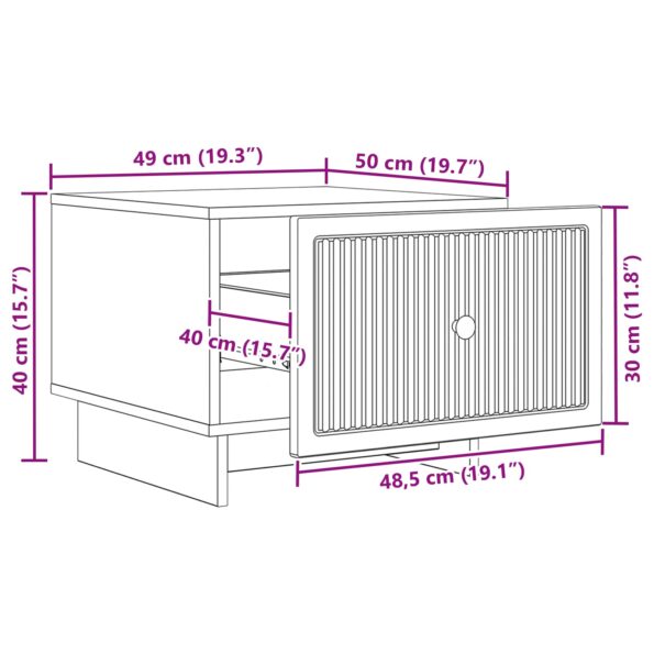 vidaXL Konferenčný stolík Dub artisan 49 x 50 x 40 cm Kompozitné drevo – Obrázok 10