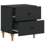 vidaXL Nočný stolík Čierna 43 x 34,5 x 48 cm Kompozitné drevo – Obrázok 3