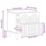 vidaXL Nočný stolík 2 pcs Čierna 43 x 34,5 x 48 cm Kompozitné drevo – Obrázok 10