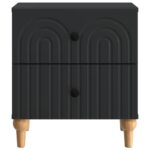 vidaXL Nočný stolík 2 pcs Čierna 43 x 34,5 x 48 cm Kompozitné drevo – Obrázok 5