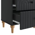vidaXL Nočný stolík 2 pcs Čierna 43 x 34,5 x 48 cm Kompozitné drevo – Obrázok 9