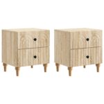 vidaXL Nočný stolík so zásuvkou 2 pcs Dub sonoma 43 x 34,5 x 48 cm