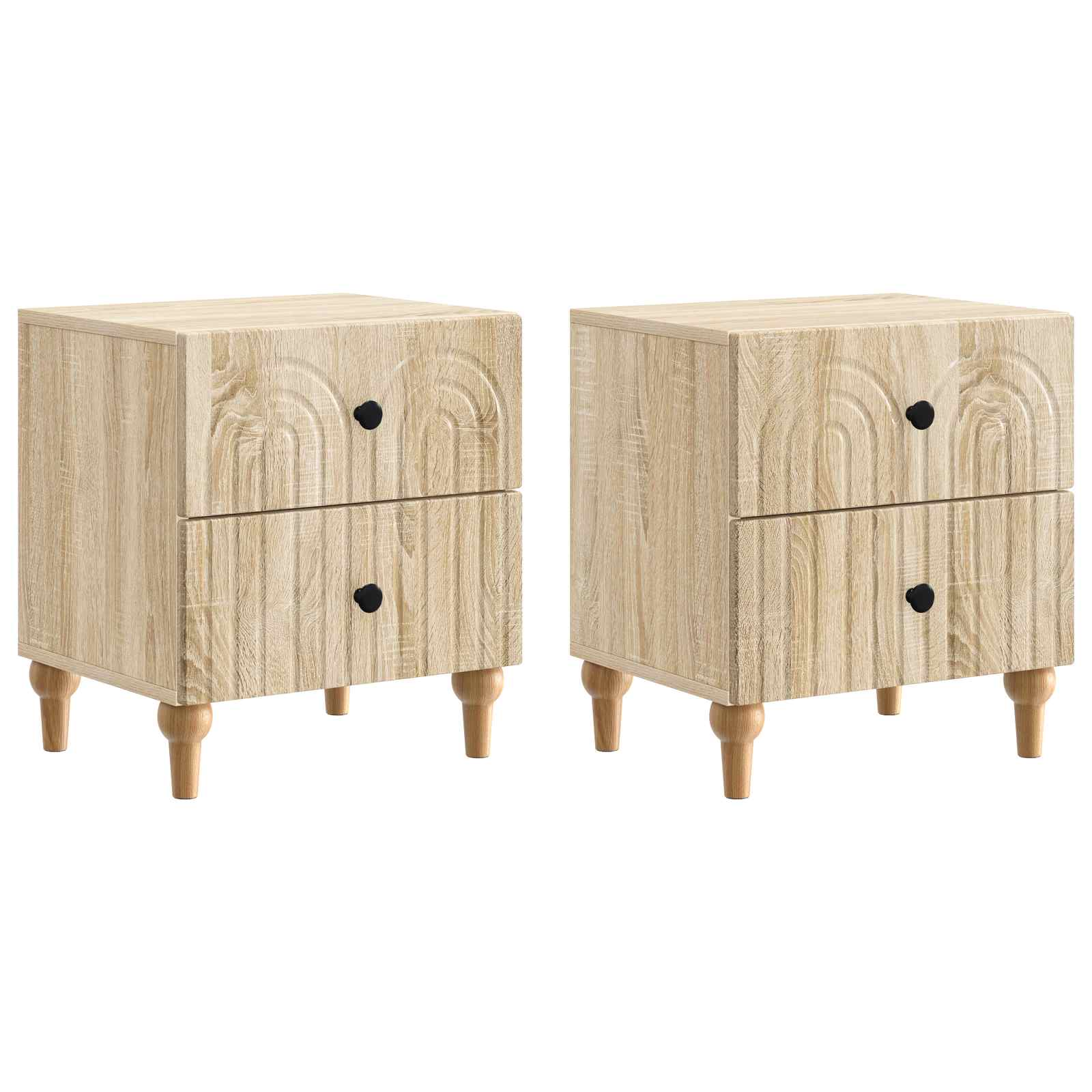 894070_1.jpg vidaXL Nočný stolík so zásuvkou 2 pcs Dub sonoma 43 x 34,5 x 48 cm – Obrázok 1