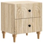 vidaXL Nočný stolík so zásuvkou 2 pcs Dub sonoma 43 x 34,5 x 48 cm – Obrázok 3