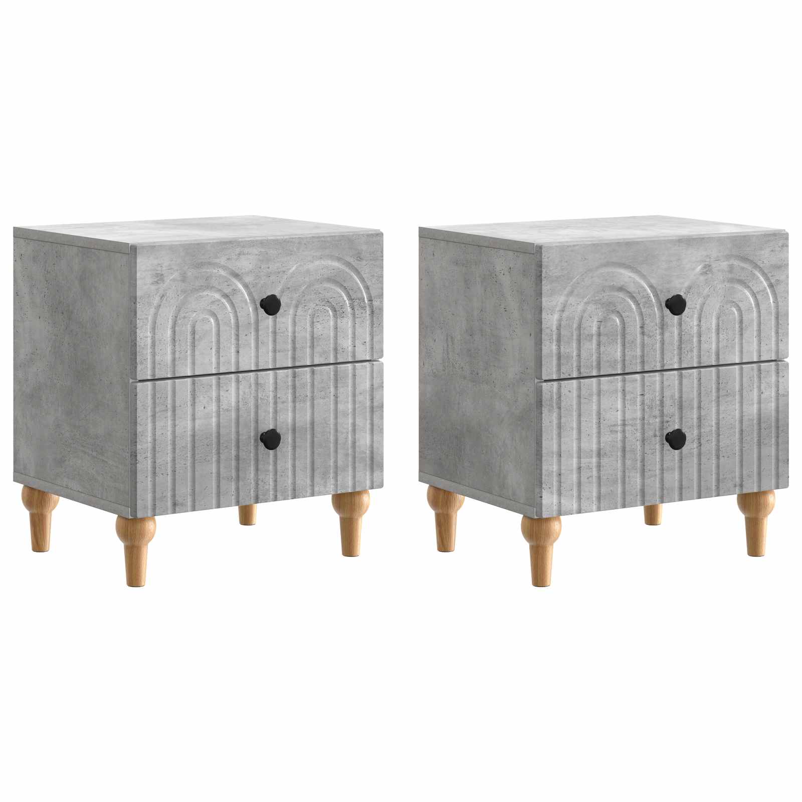 894072_1.jpg vidaXL Nočný stolík so zásuvkou 2 pcs Betónovo sivá 43 x 34,5 x 48 cm – Obrázok 1