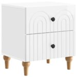 vidaXL Nočný stolík 2 pcs Biela s vysokým leskom 43 x 34,5 x 48 cm – Obrázok 3
