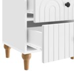 vidaXL Nočný stolík 2 pcs Biela s vysokým leskom 43 x 34,5 x 48 cm – Obrázok 9