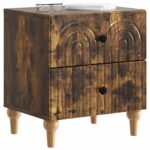 vidaXL Nočný stolík Dymový dub 43 x 34,5 x 48 cm Kompozitné drevo – Obrázok 2