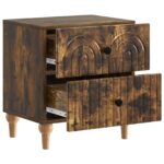 vidaXL Nočný stolík Dymový dub 43 x 34,5 x 48 cm Kompozitné drevo – Obrázok 3