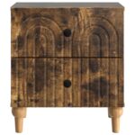 vidaXL Nočný stolík Dymový dub 43 x 34,5 x 48 cm Kompozitné drevo – Obrázok 4