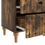 vidaXL Nočný stolík Dymový dub 43 x 34,5 x 48 cm Kompozitné drevo – Obrázok 8