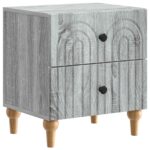 vidaXL Nočný stolík Sivá sonoma 43 x 34,5 x 48 cm Kompozitné drevo