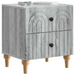 vidaXL Nočný stolík Sivá sonoma 43 x 34,5 x 48 cm Kompozitné drevo – Obrázok 2