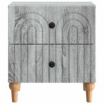 vidaXL Nočný stolík so zásuvkou 2 pcs Sivá sonoma 43 x 34,5 x 48 cm – Obrázok 5