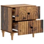 vidaXL Nočný stolík Staré drevo 43 x 34,5 x 48 cm Kompozitné drevo – Obrázok 3