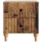 vidaXL Nočný stolík Staré drevo 43 x 34,5 x 48 cm Kompozitné drevo – Obrázok 4