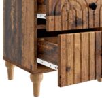 vidaXL Nočný stolík Staré drevo 43 x 34,5 x 48 cm Kompozitné drevo – Obrázok 8