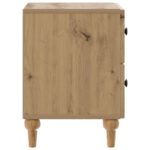 vidaXL Nočný stolík Dub artisan 43 x 34,5 x 48 cm Kompozitné drevo – Obrázok 5