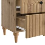 vidaXL Nočný stolík so zásuvkou 2 pcs Dub artisan 43 x 34,5 x 48 cm – Obrázok 9