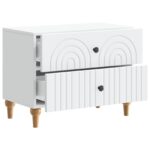 vidaXL Nočný stolík Biela 62 x 34,5 x 48 cm Kompozitné drevo – Obrázok 3