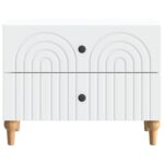 vidaXL Nočný stolík Biela 62 x 34,5 x 48 cm Kompozitné drevo – Obrázok 4