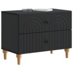 vidaXL Nočný stolík Čierna 62 x 34,5 x 48 cm Kompozitné drevo – Obrázok 2