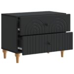 vidaXL Nočný stolík Čierna 62 x 34,5 x 48 cm Kompozitné drevo – Obrázok 3