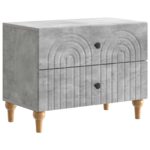 vidaXL Nočný stolík Betónovo sivá 62 x 34,5 x 48 cm Kompozitné drevo