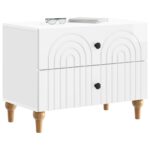 vidaXL Nočný stolík Biela s vysokým leskom 62 x 34,5 x 48 cm – Obrázok 2