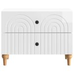 vidaXL Nočný stolík Biela s vysokým leskom 62 x 34,5 x 48 cm – Obrázok 4